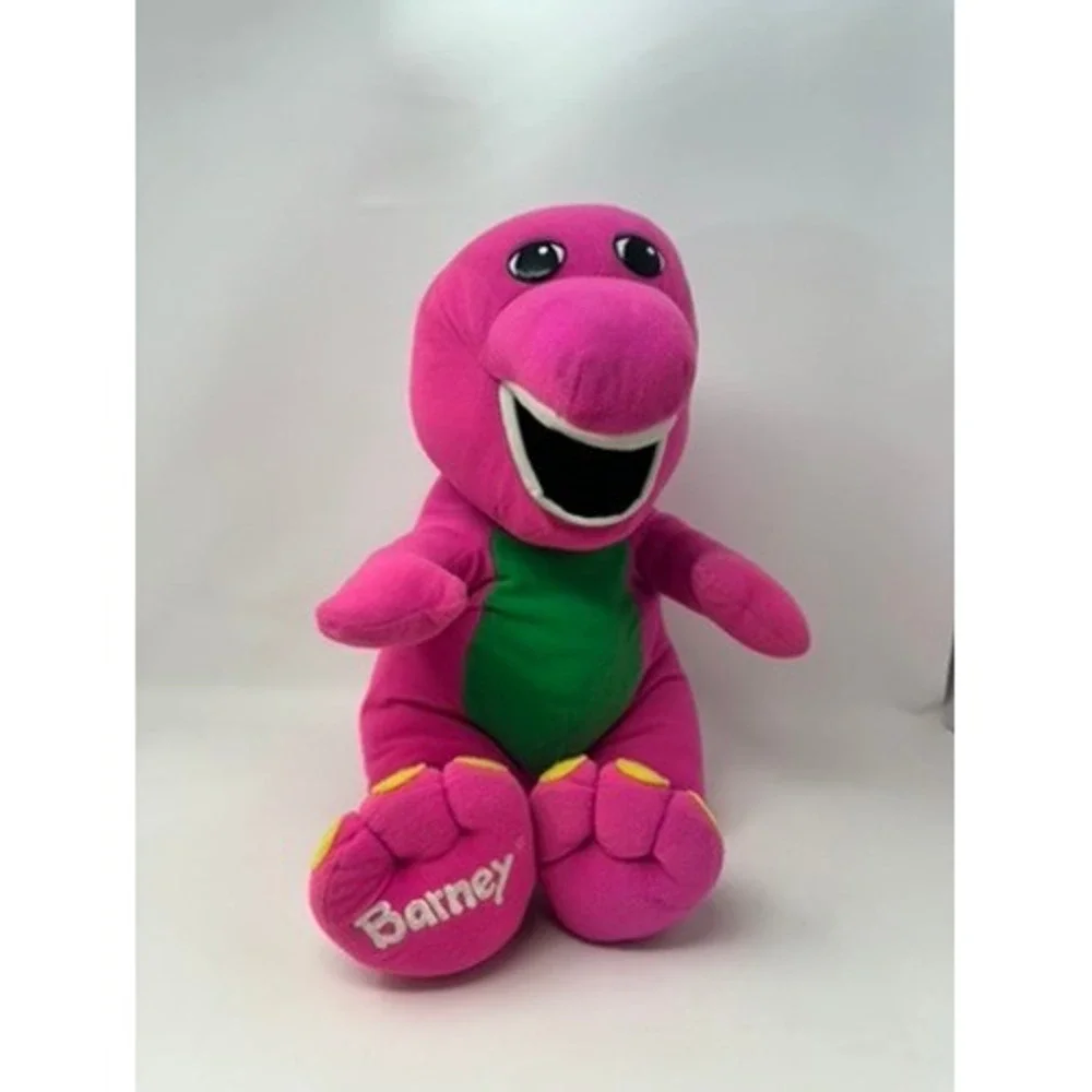 Vintage Barney the Dinosaur Playskool Purple Green Talking Toy 90s Retro